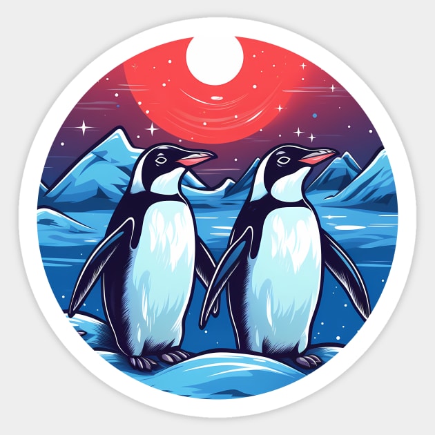 Penguin in Ornmament, Love Penguins Sticker by logiamerch